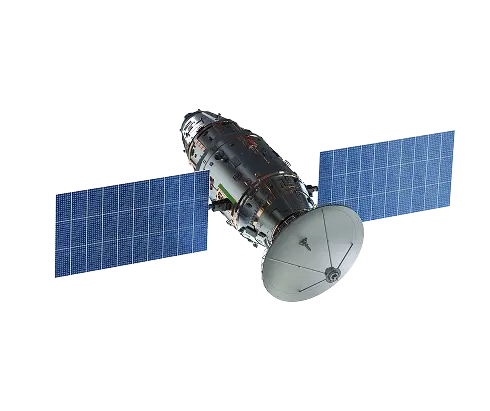 satellite-dish-with-antenna-white-background 1